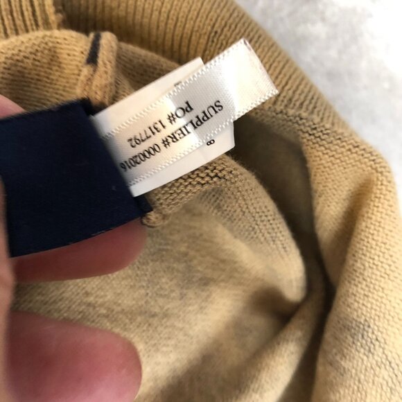 Chaps Womens Knit Sweater Large Brown Tiger Keyhole Neck 100% Cotton Preppy - Picture 8 of 12